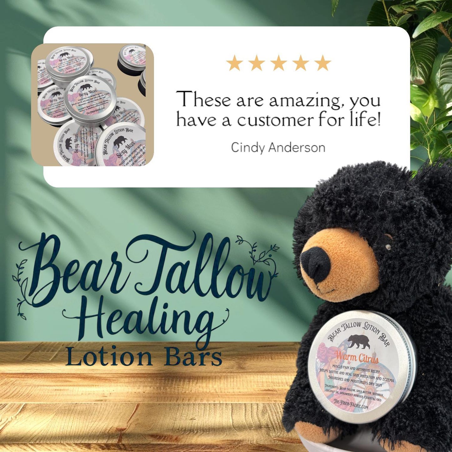 Bear Tallow Healing Hand Lotion Bar