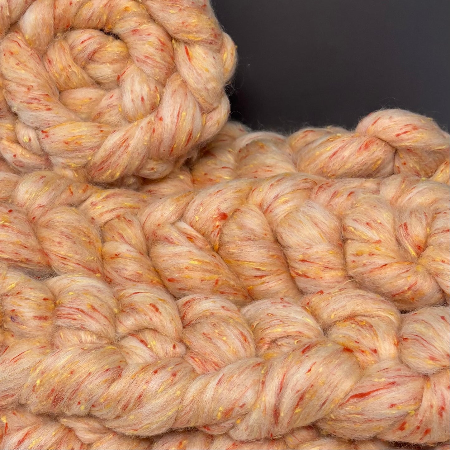 Crumpet Tweed Top - South American Wool & Viscose - Combed Top - Wool Roving - Fiber for Spinning