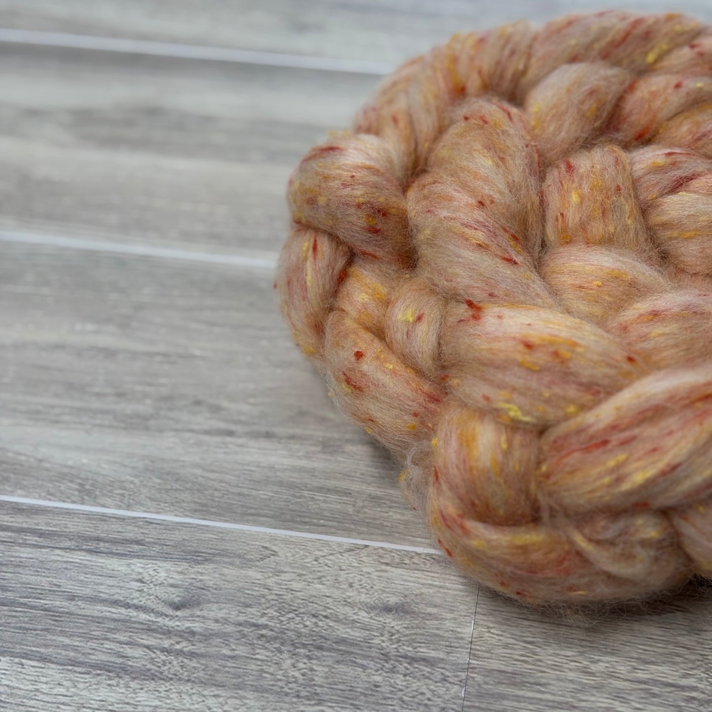 Crumpet Tweed Top - South American Wool & Viscose - Combed Top - Wool Roving - Fiber for Spinning
