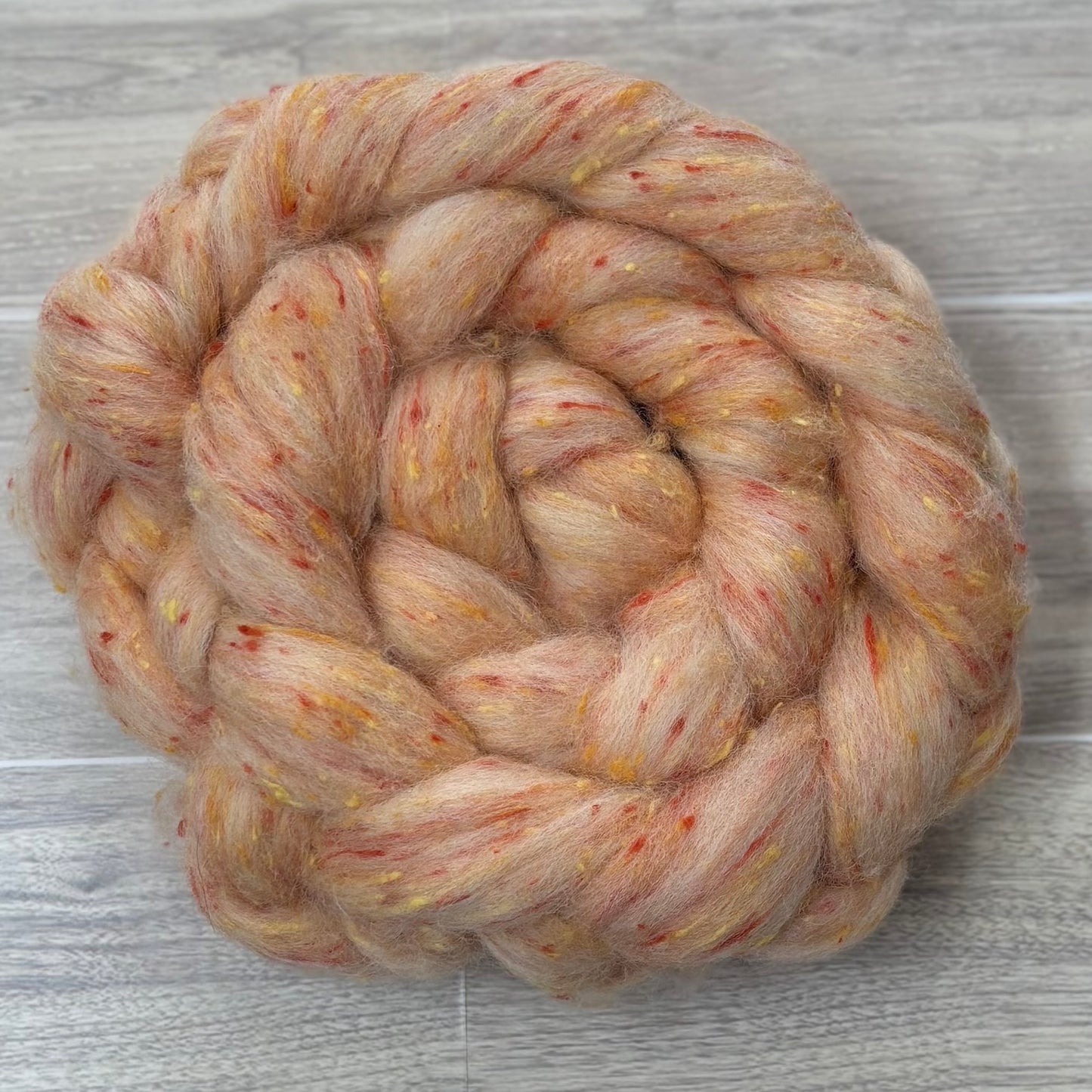 Crumpet Tweed Top - South American Wool & Viscose - Combed Top - Wool Roving - Fiber for Spinning