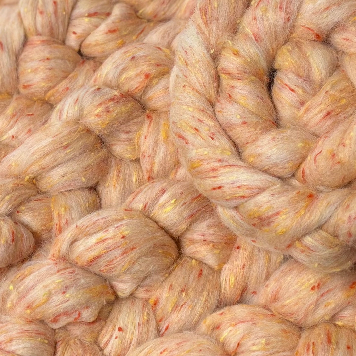 Crumpet Tweed Top - South American Wool & Viscose - Combed Top - Wool Roving - Fiber for Spinning