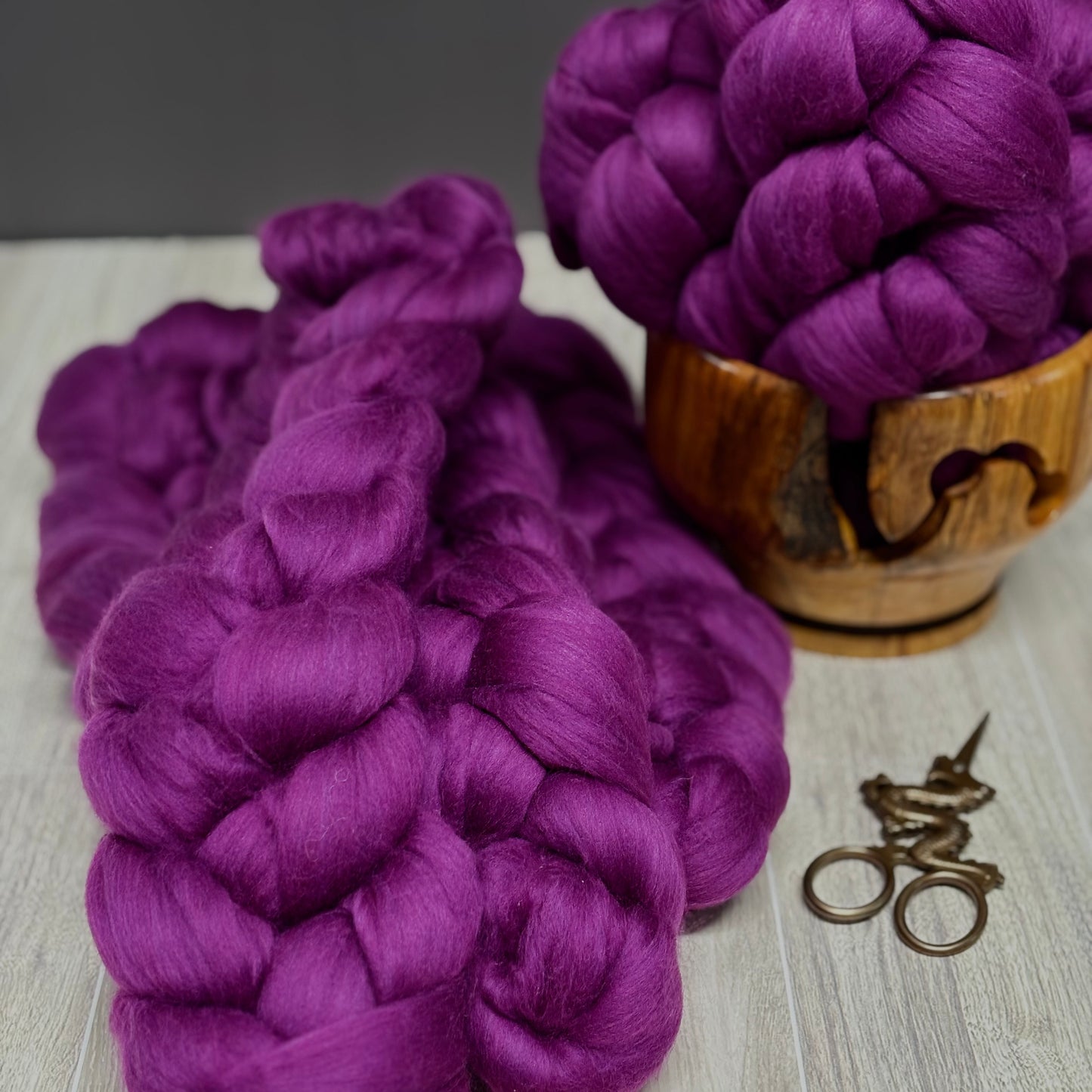 Damson Superfine Merino Wool - Fuschia - Spinning Wool