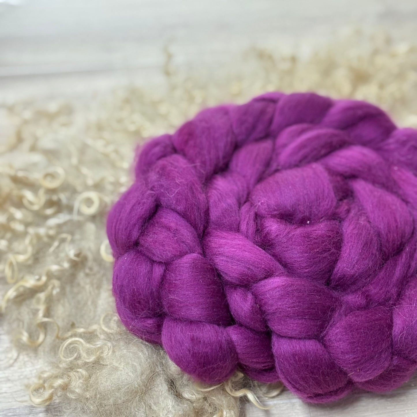 Damson Superfine Merino Wool - Fuschia - Spinning Wool