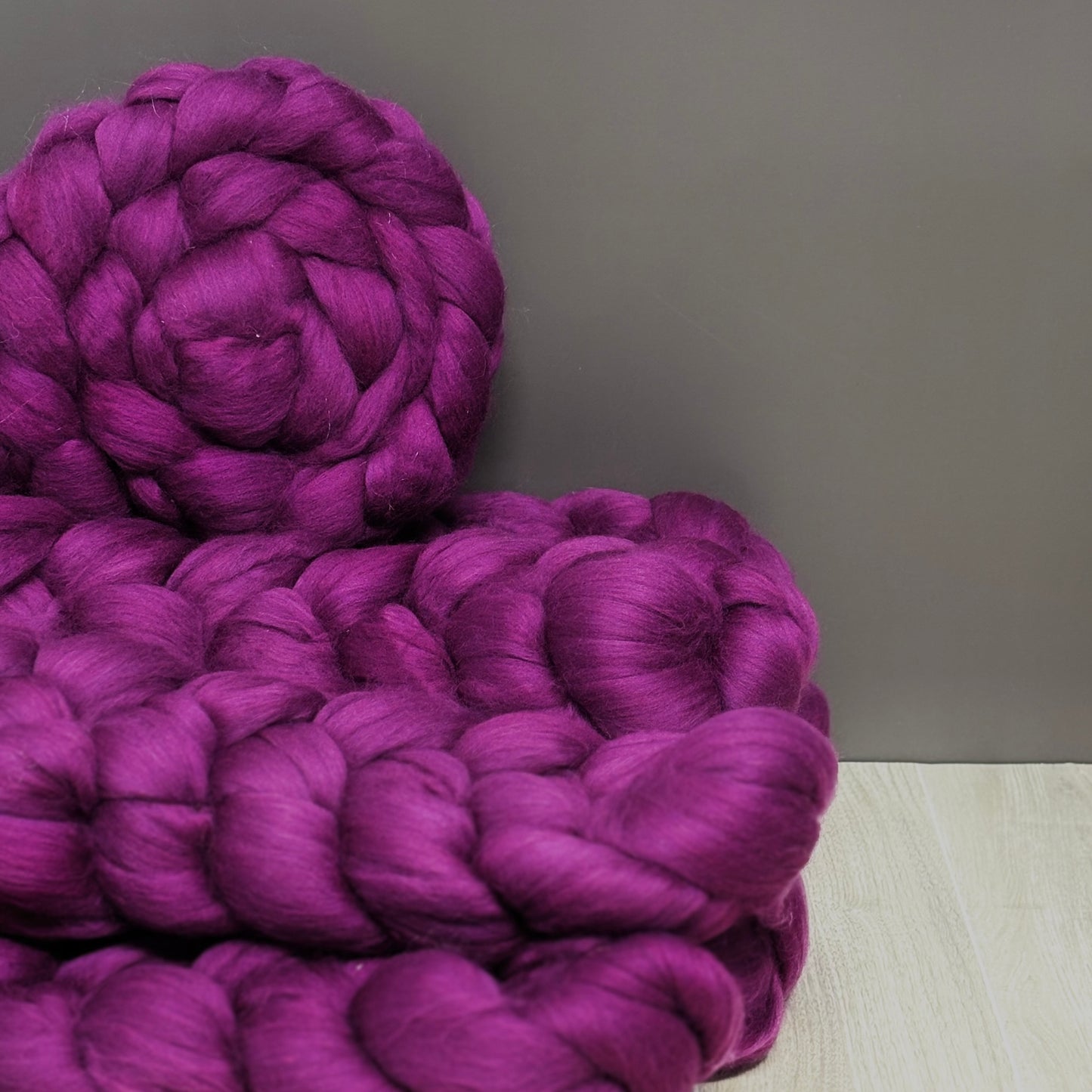 Damson Superfine Merino Wool - Fuschia - Spinning Wool