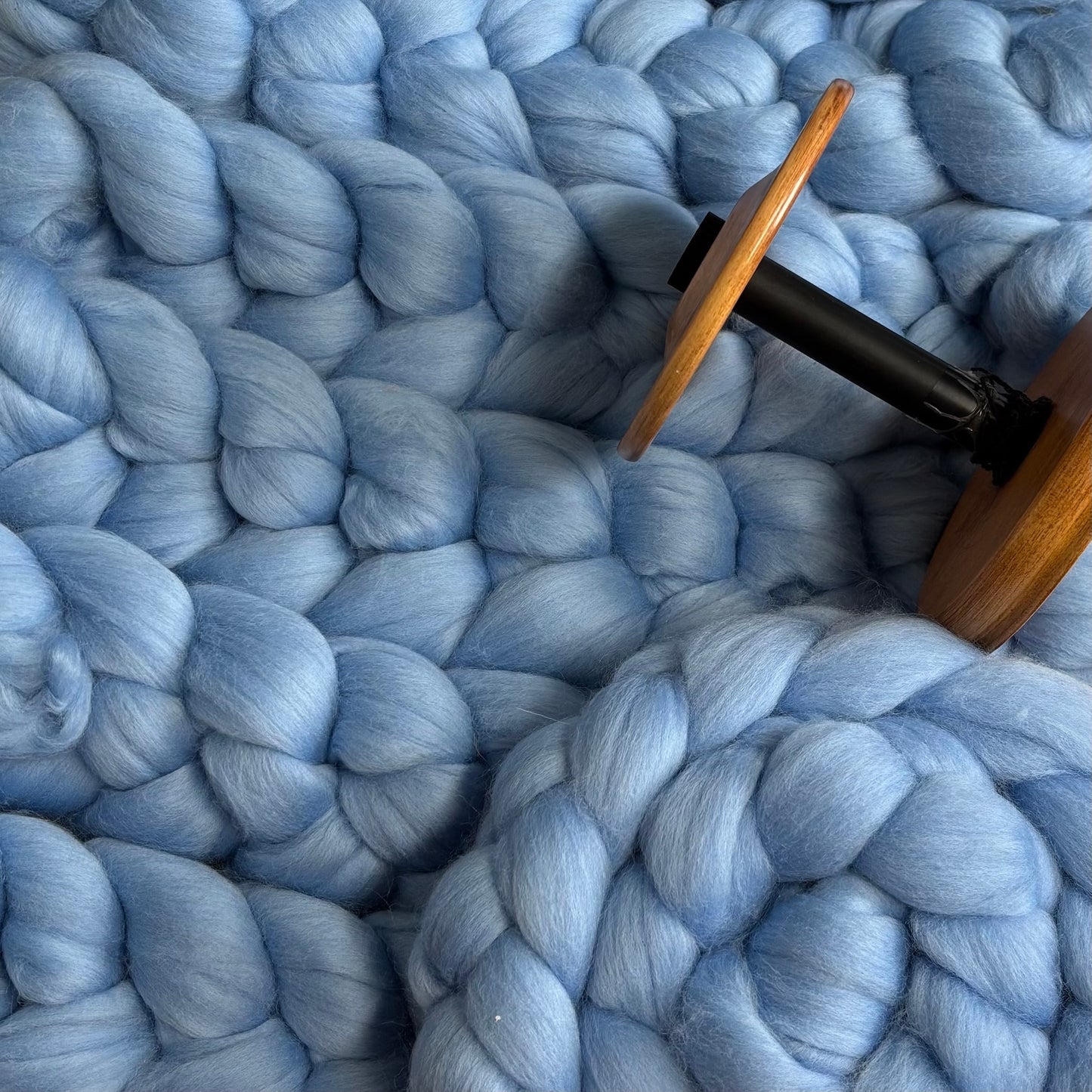 Dream Superfine Merino Wool - Light Blue - spinning fiber for beginners