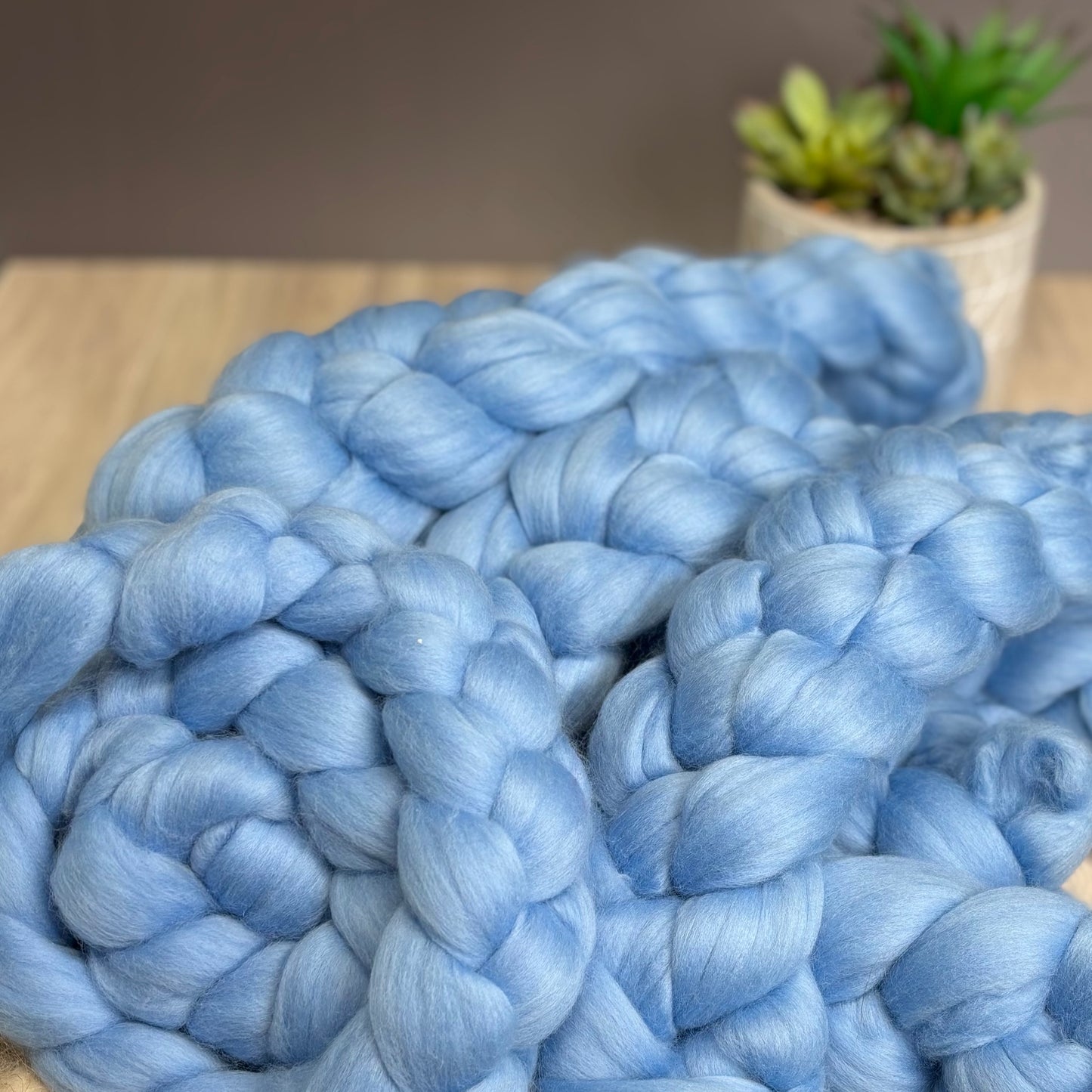 Dream Superfine Merino Wool - Light Blue - spinning fiber for beginners