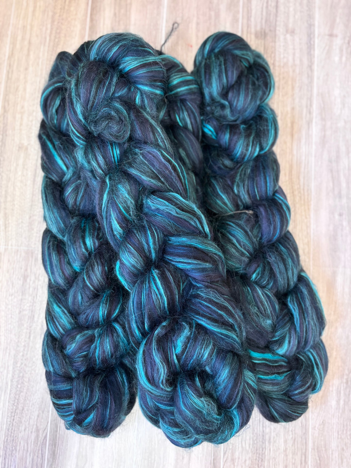 Luminous Lagoon - Merino Wool & Mulberry Silk Roving