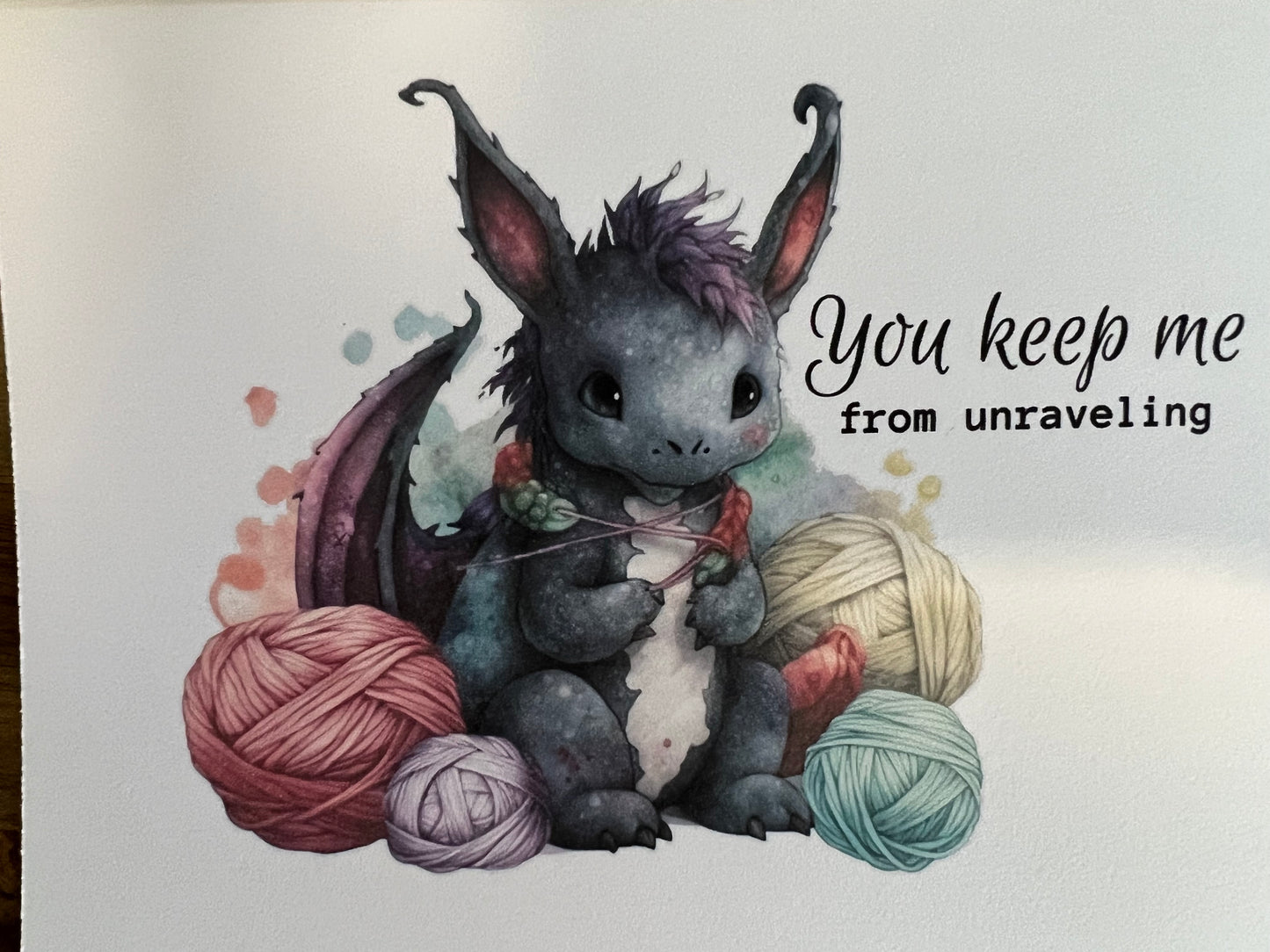 Knitting Notecards - Dragons