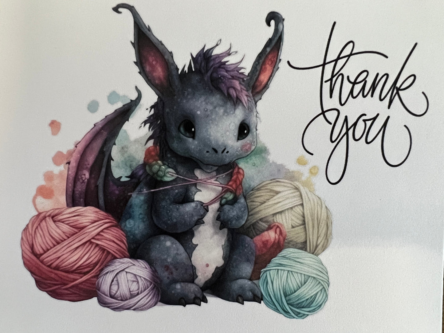 Knitting Notecards - Dragons
