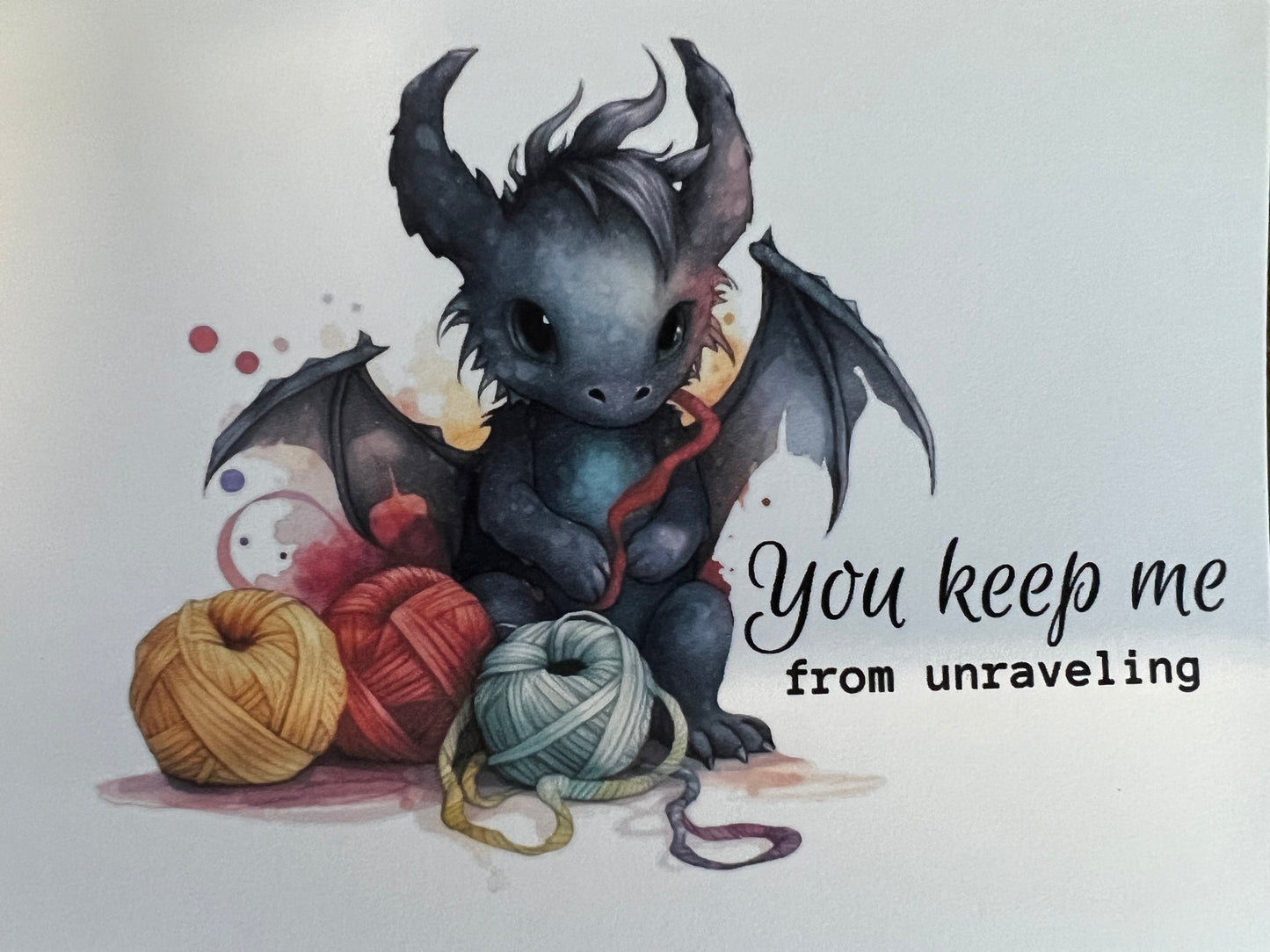 Knitting Notecards - Dragons