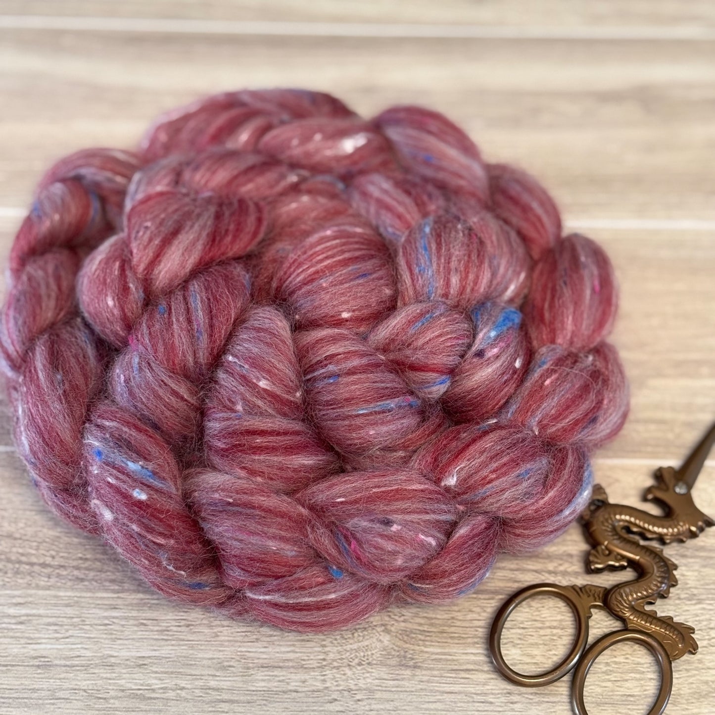 Indulgent Tart - Polwarth Wool & Viscose Blend - Wool Fiber for Spinning