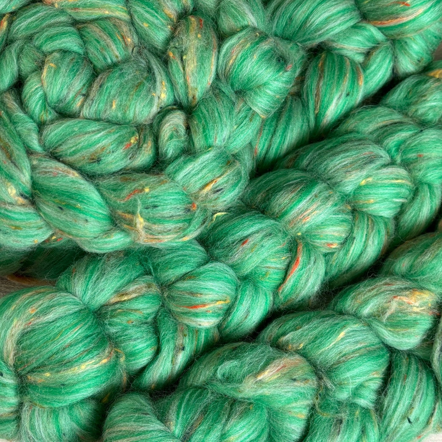Indulgent Apple Pie - Polwarth Wool & Viscose Blend - Wool Fiber for Spinning