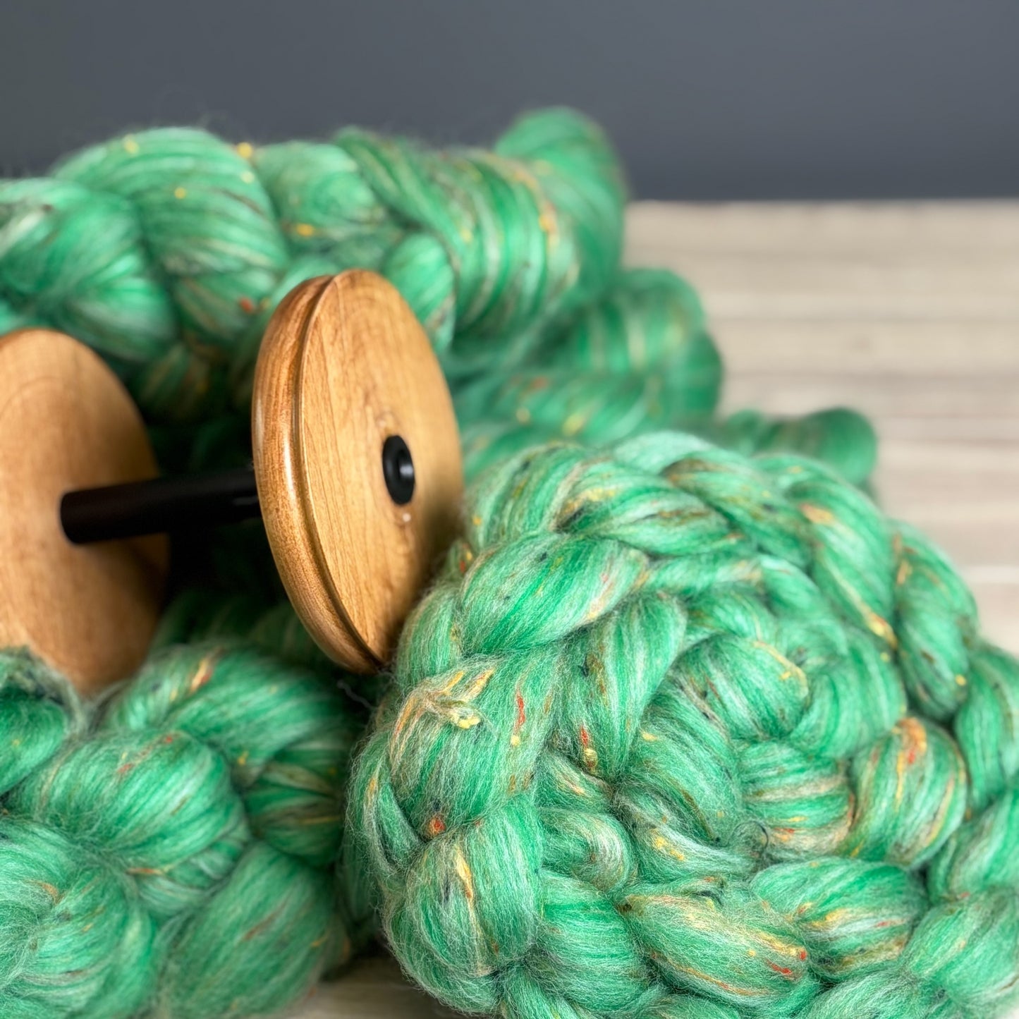 Indulgent Apple Pie - Polwarth Wool & Viscose Blend - Wool Fiber for Spinning
