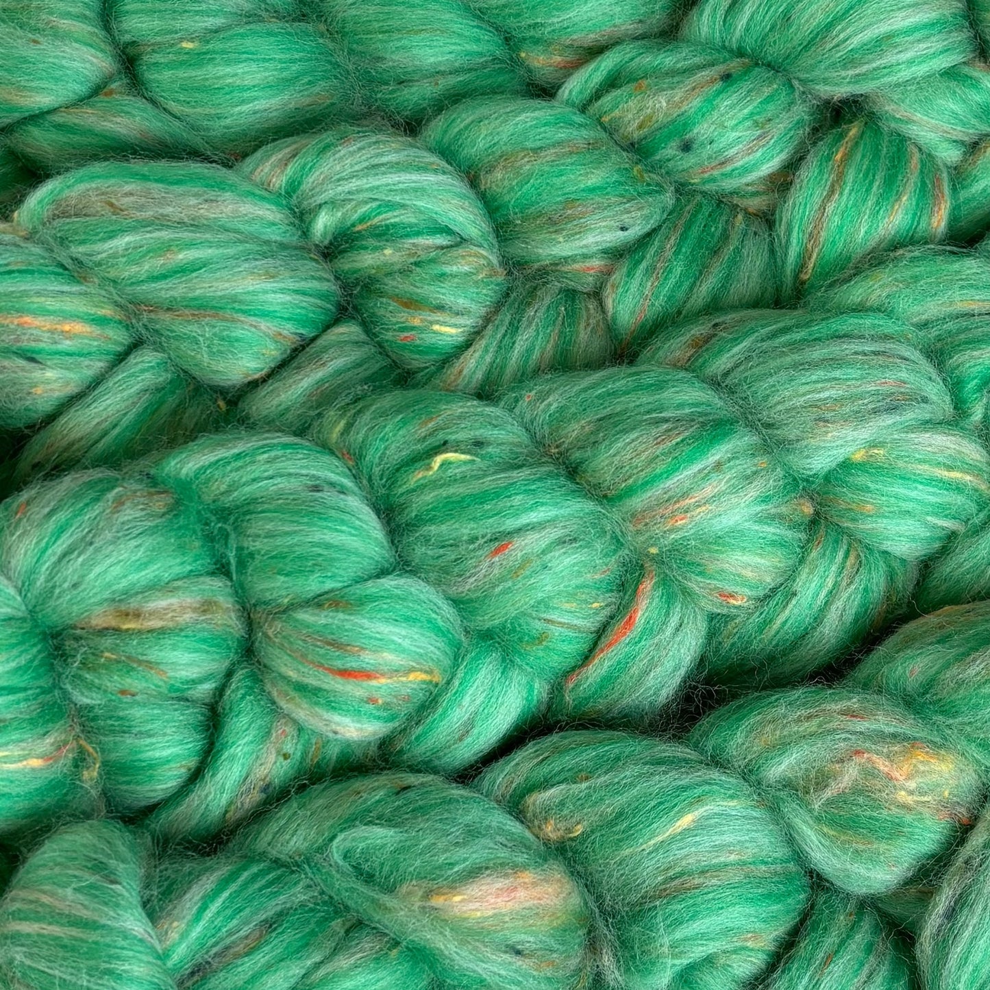 Indulgent Apple Pie - Polwarth Wool & Viscose Blend - Wool Fiber for Spinning