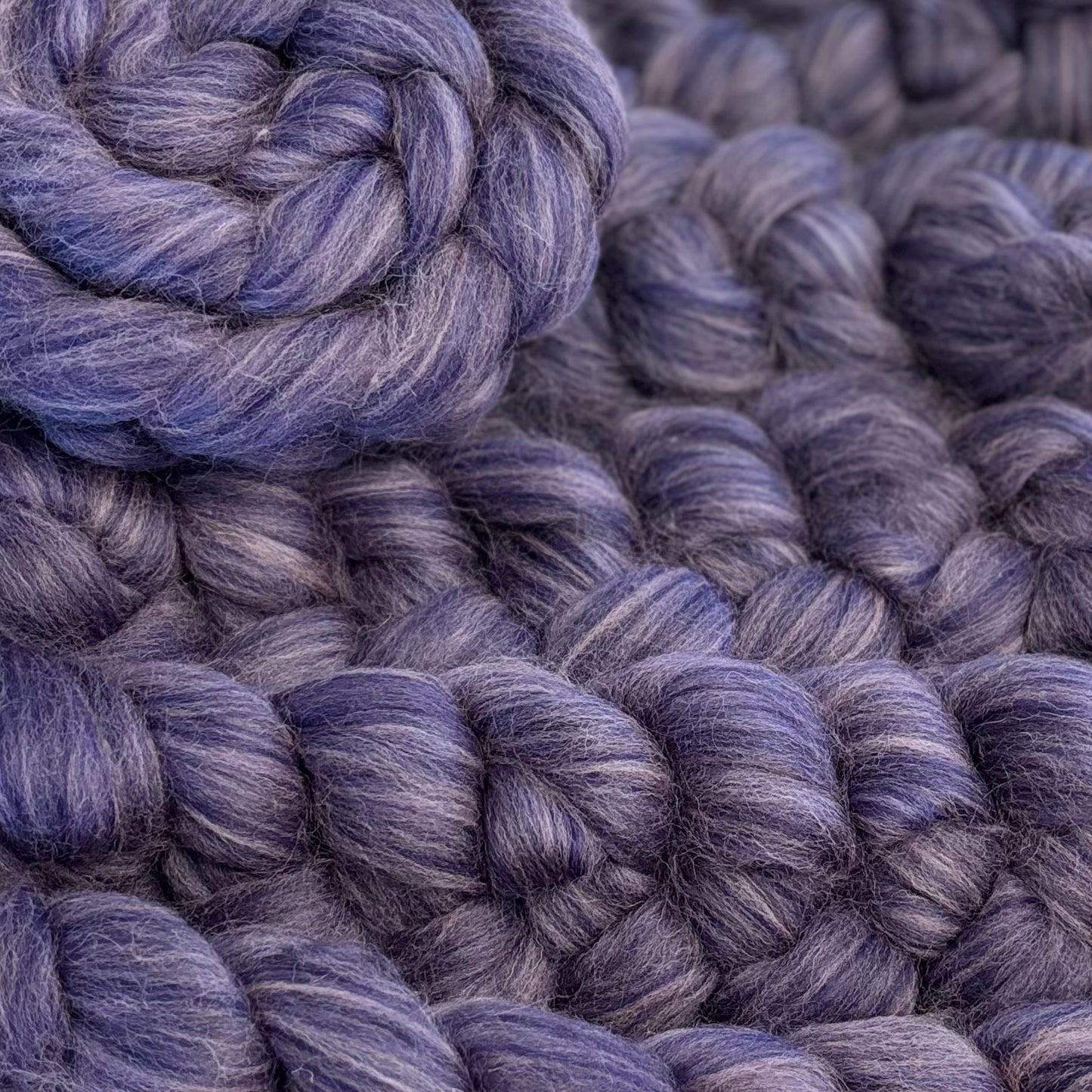 Wool Lavender Mist - Shetland Wool & Bio-Nylon Blend - Fiber for Spinning