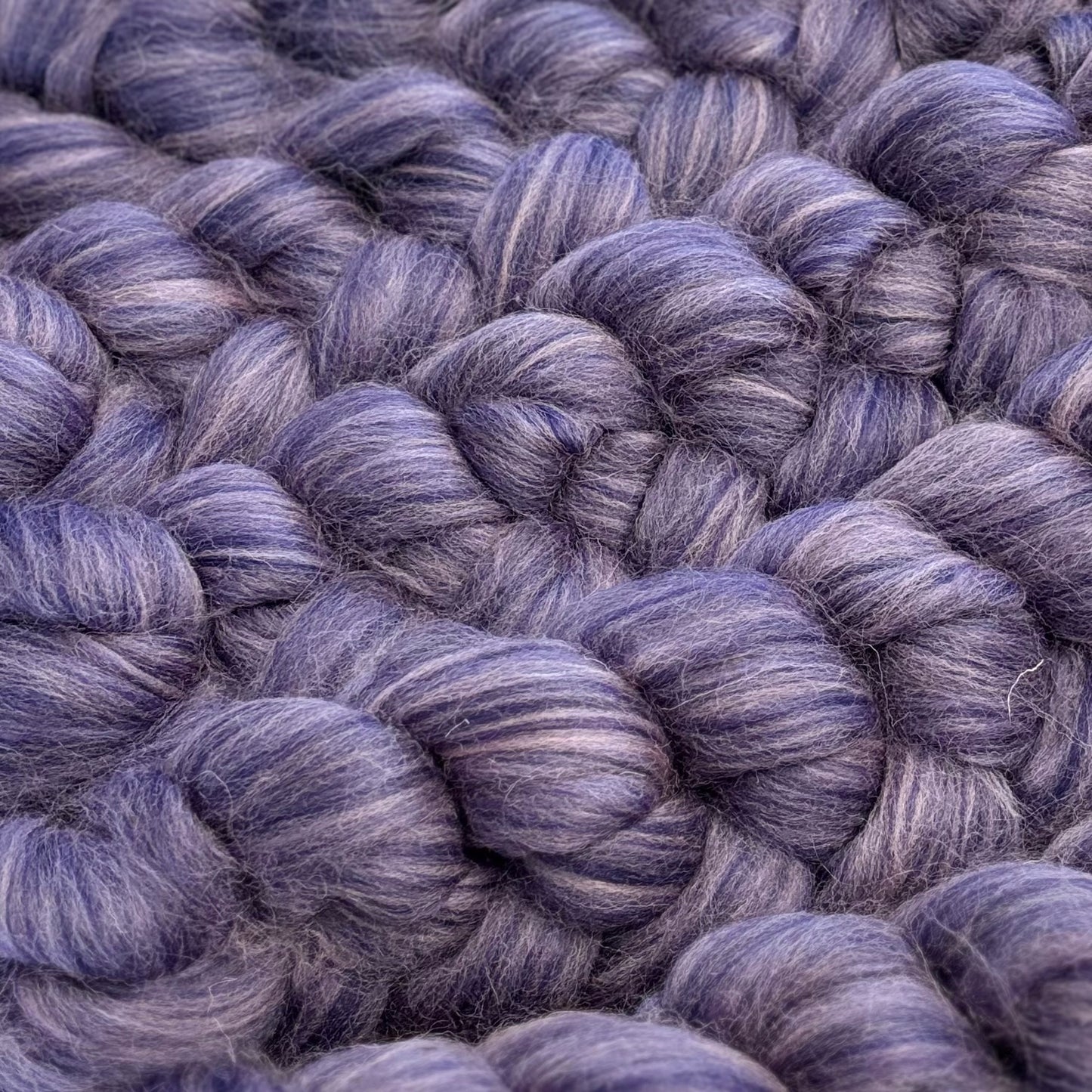 Wool Lavender Mist - Shetland Wool & Bio-Nylon Blend - Fiber for Spinning