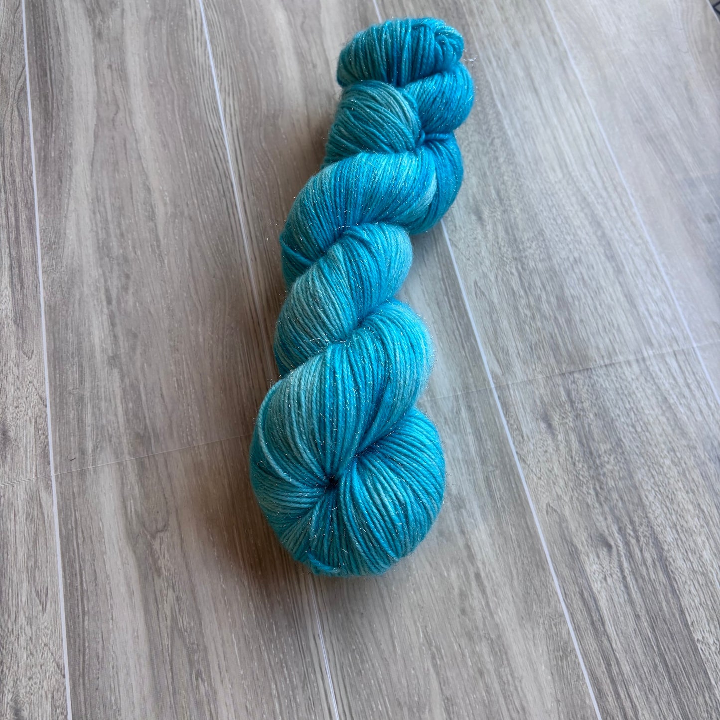 "Silver Threads" - Faerie Dust Sparkle Fingering Sock Yarn