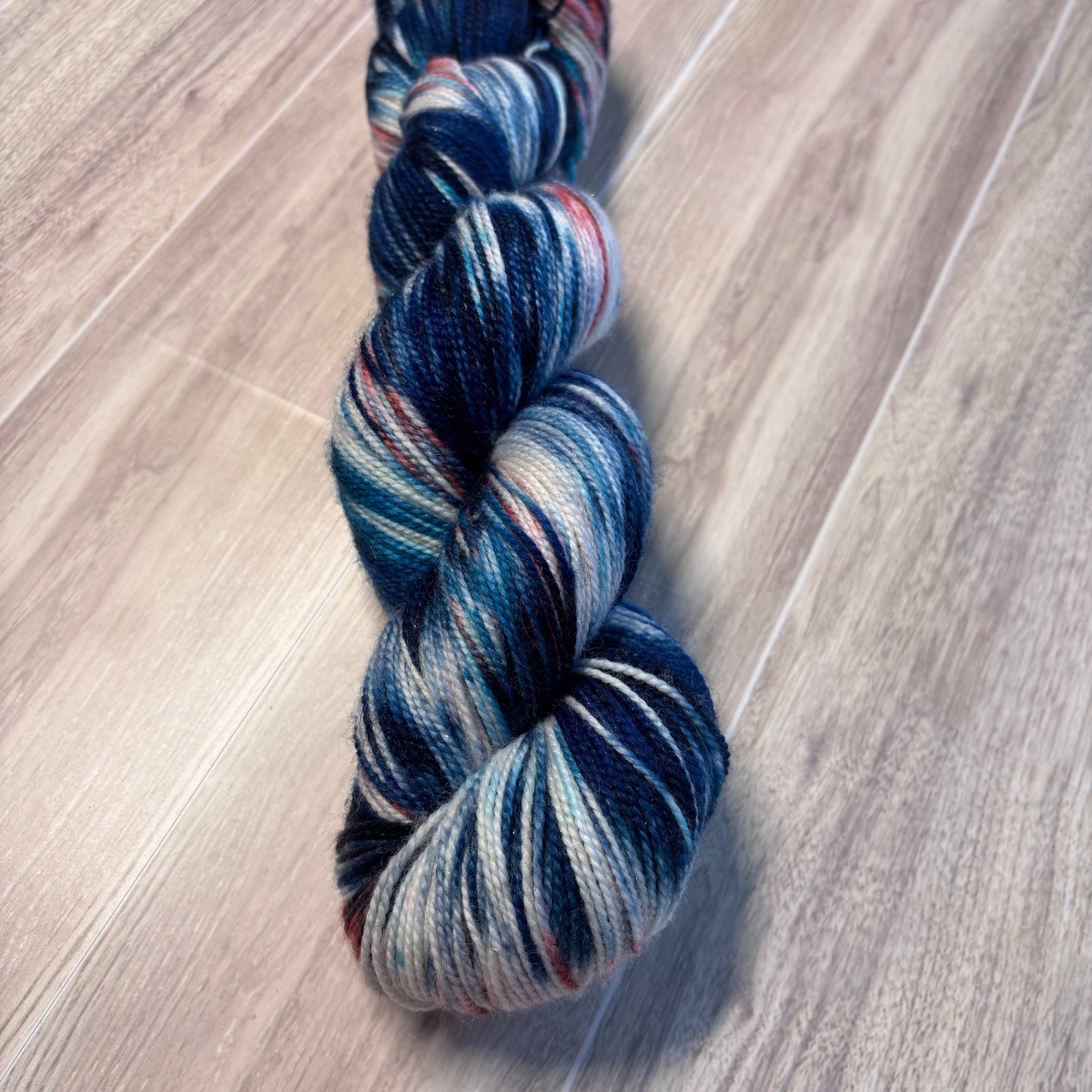 "Stars & Stripes" Sock Fingering Weight Yarn