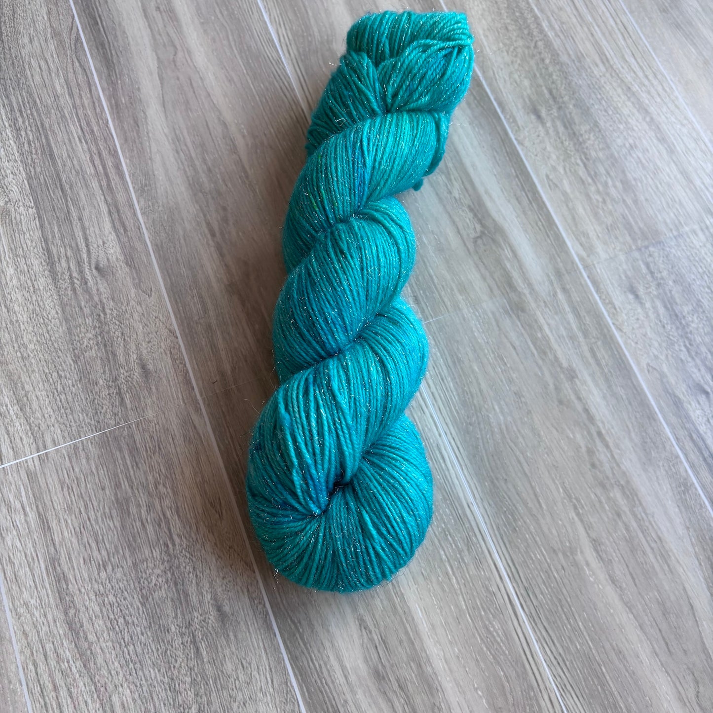 "Tropical Ocean" - Faerie Dust Sparkle Fingering Sock Yarn