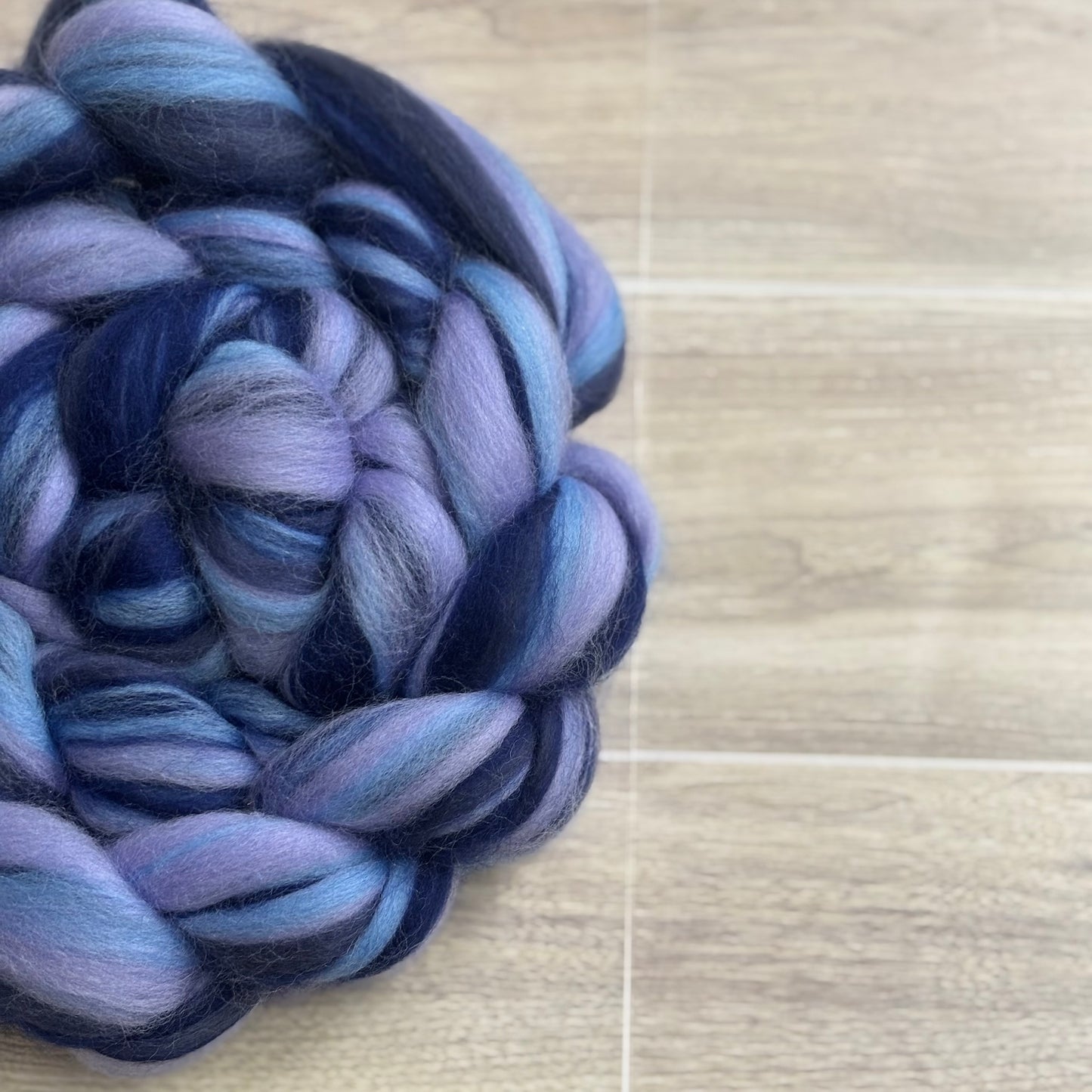 Typhoon - Blue Merino Wool Blend - spinning fiber for beginners