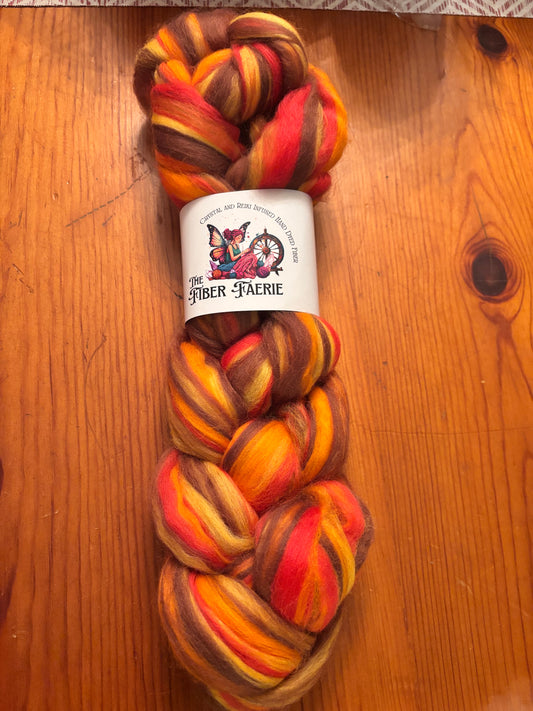 Blaze - Merino Wool Blend - spinning fiber for beginners