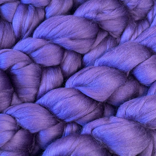 Amethyst Superfine Merino Wool Combed Top - Roving - - Spinning Fiber for Spinning Wheel