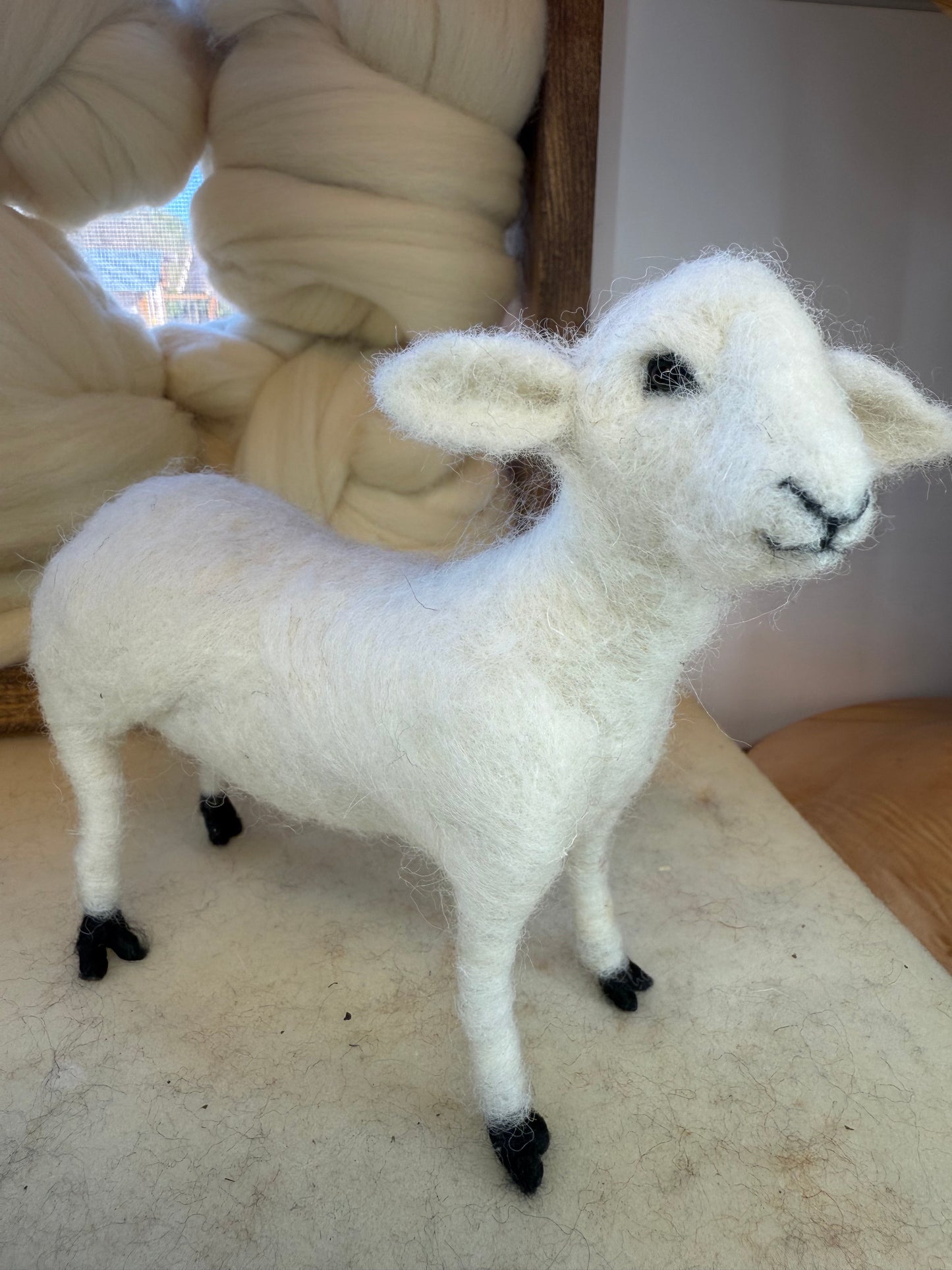 Spun & Done Quarterly Fiber Club - Learn Needle Felting with Adorable Sheep Kit