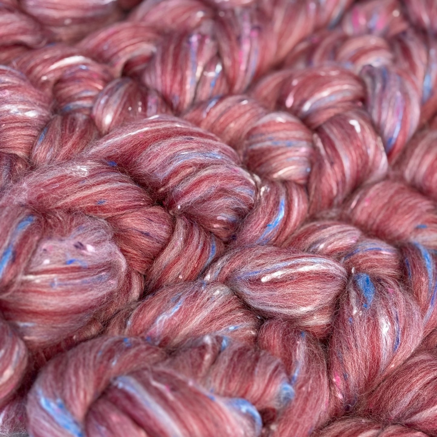 Indulgent Tart - Polwarth Wool & Viscose Blend - Wool Fiber for Spinning
