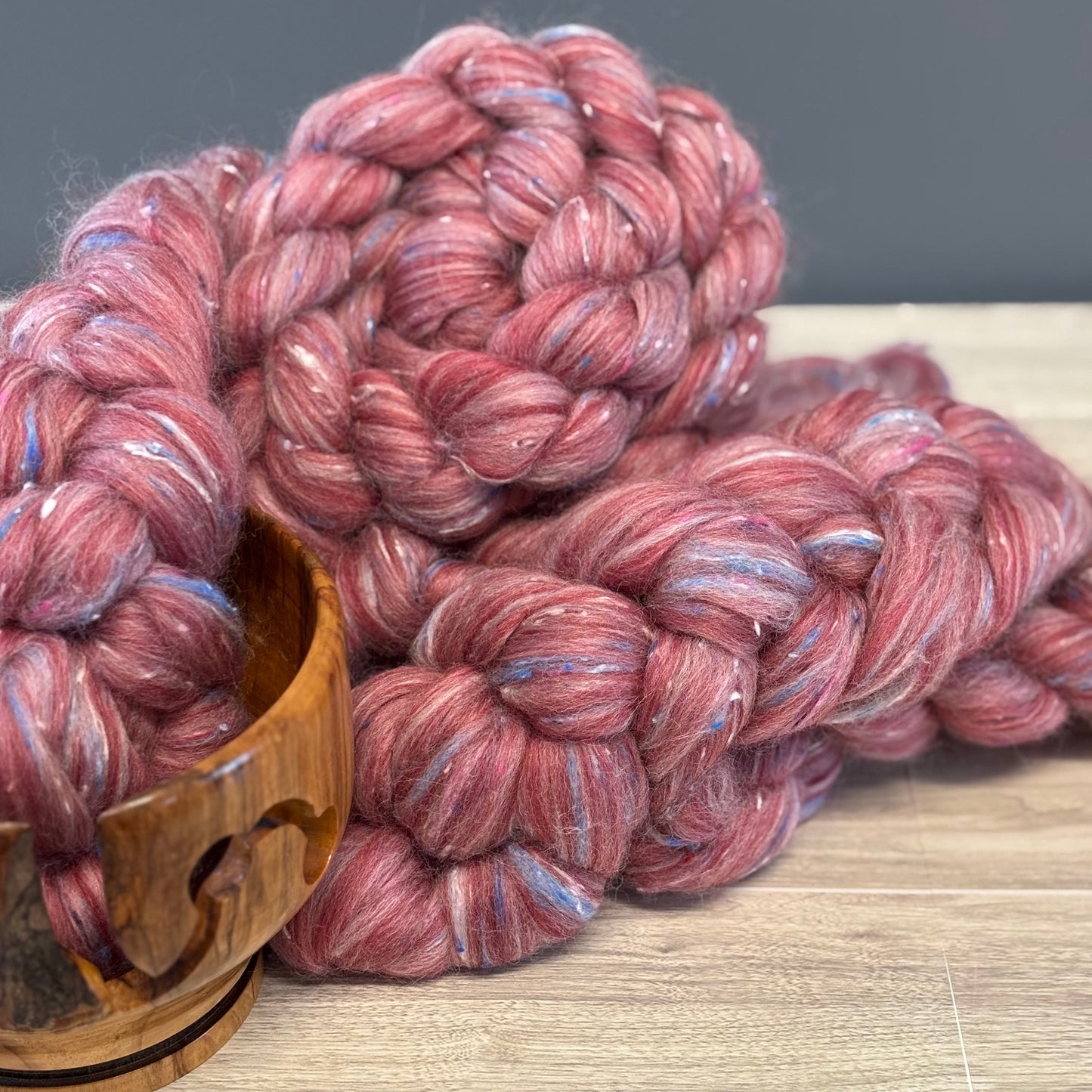 Indulgent Tart - Polwarth Wool & Viscose Blend - Wool Fiber for Spinning