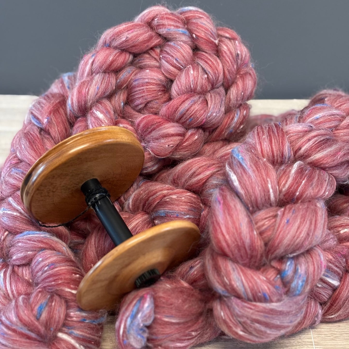 Indulgent Tart - Polwarth Wool & Viscose Blend - Wool Fiber for Spinning