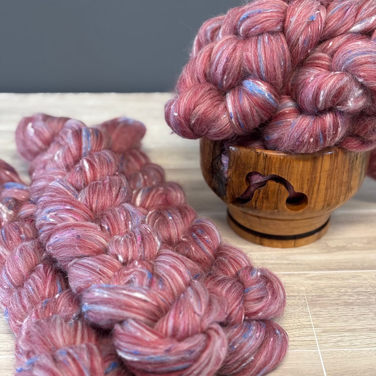 Indulgent Tart - Polwarth Wool & Viscose Blend - Wool Fiber for Spinning