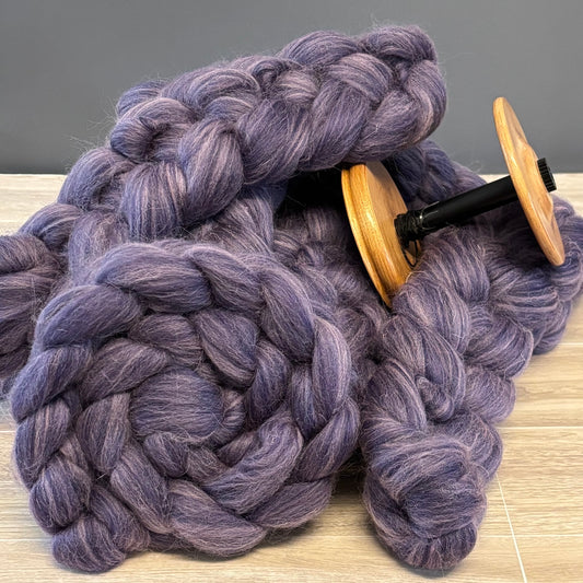 Wool Lavender Mist - Shetland Wool & Bio-Nylon Blend - Fiber for Spinning