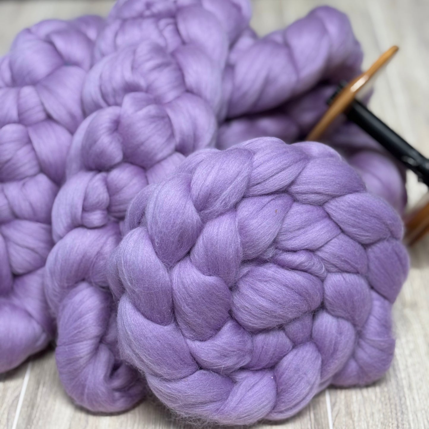 Lavender Superfine Merino Wool - spinning fiber for beginners