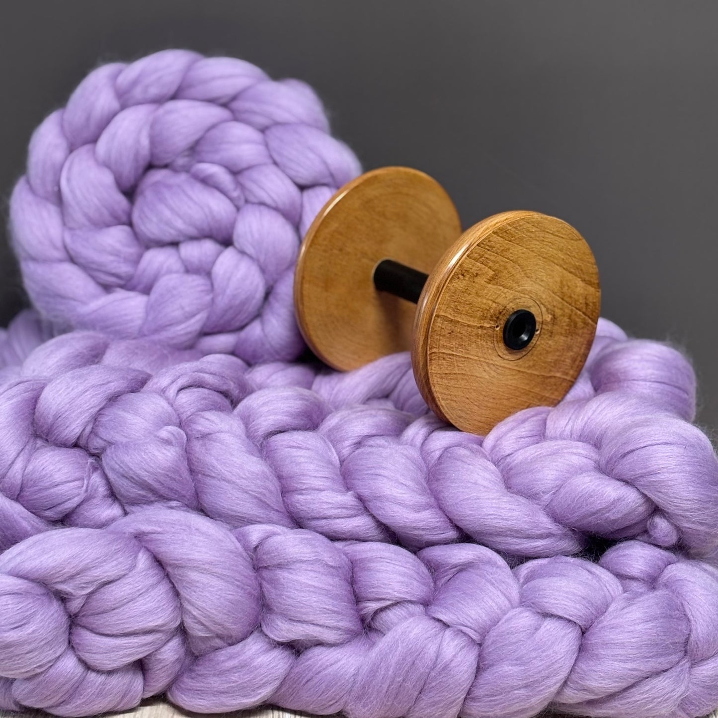 Lavender Superfine Merino Wool - spinning fiber for beginners
