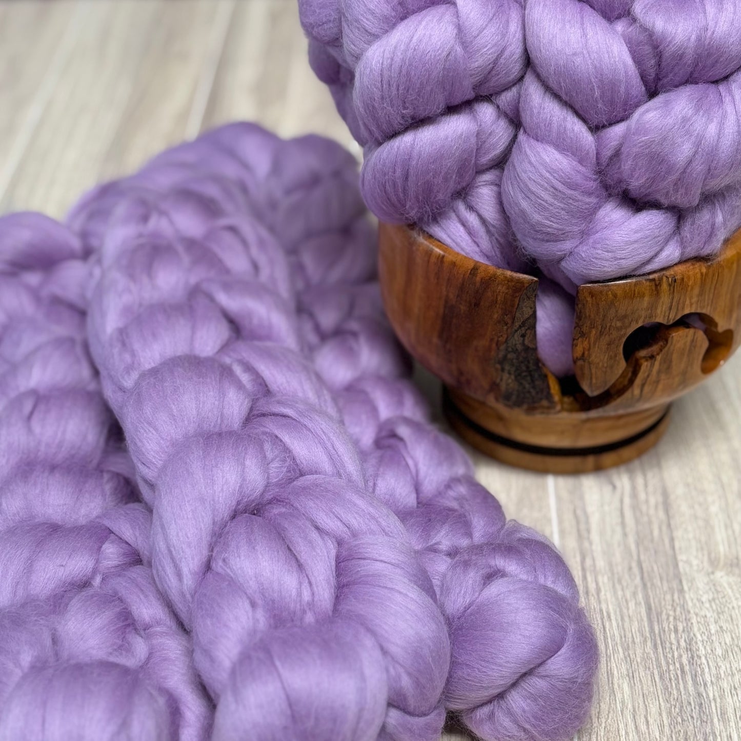 Lavender Superfine Merino Wool - spinning fiber for beginners