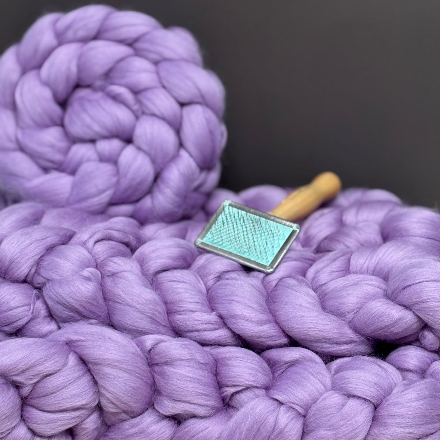 Lavender Superfine Merino Wool - spinning fiber for beginners