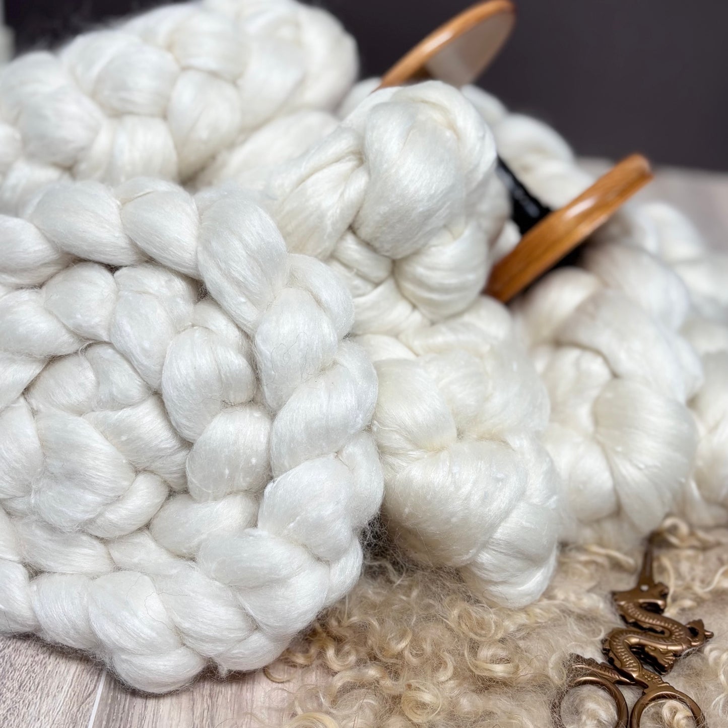 Lullaby - Merino Wool, South American Wool, Bamboo, & Viscose - Fiber for Spinning