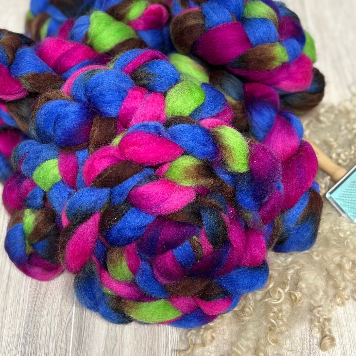 Mercury Wool Top - Multicolored - Combed Top - Wool Roving for Spinning wool or felting