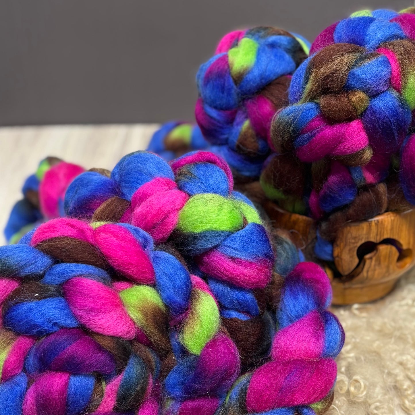 Mercury Wool Top - Multicolored - Combed Top - Wool Roving for Spinning wool or felting