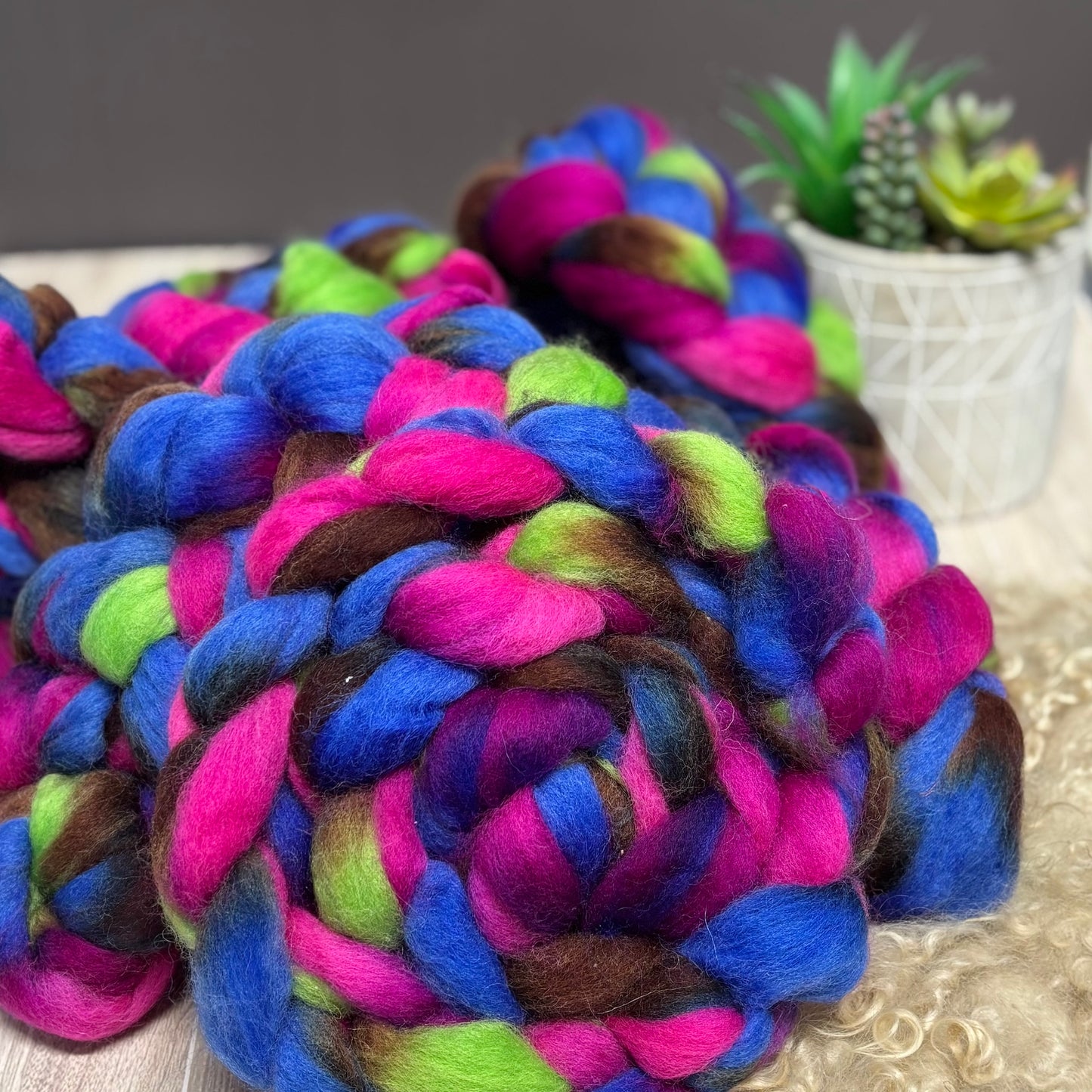 Mercury Wool Top - Multicolored - Combed Top - Wool Roving for Spinning wool or felting