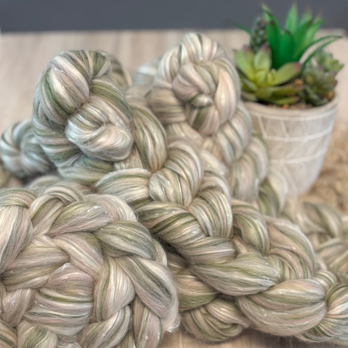 Minky Winky - Merino Wool, Mulberry Silk, Alpaca Wool, & Viscose - Fiber for Spinning