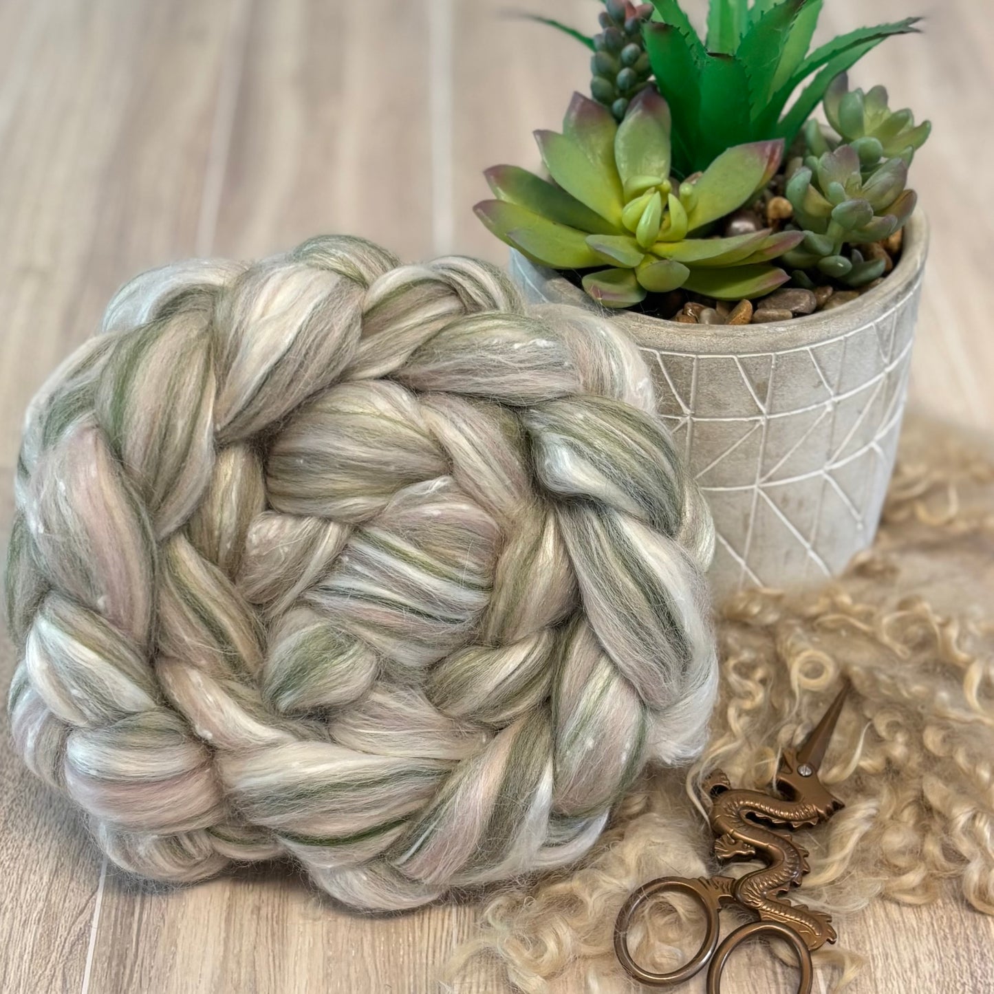 Minky Winky - Merino Wool, Mulberry Silk, Alpaca Wool, & Viscose - Fiber for Spinning