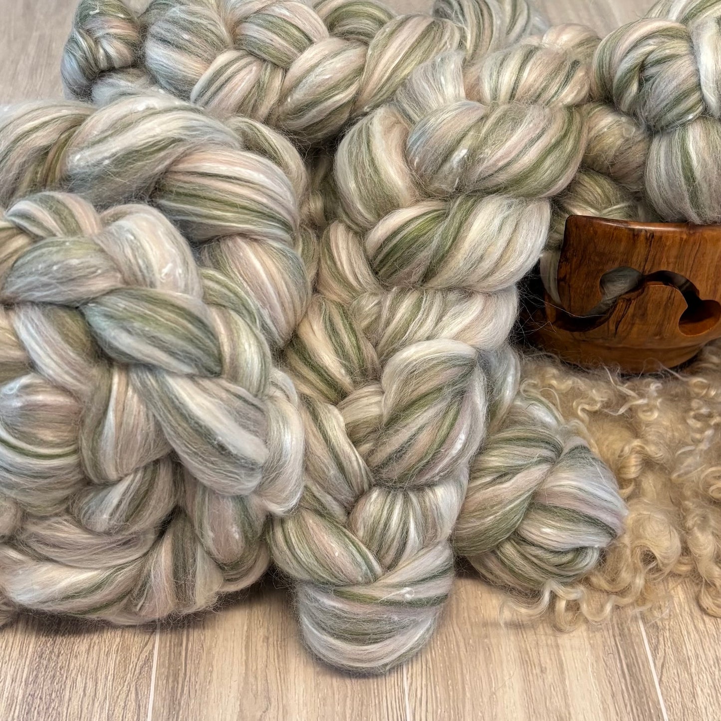 Minky Winky - Merino Wool, Mulberry Silk, Alpaca Wool, & Viscose - Fiber for Spinning