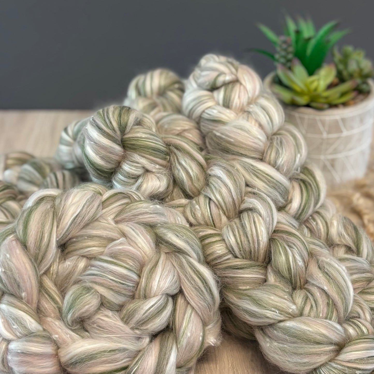 Minky Winky - Merino Wool, Mulberry Silk, Alpaca Wool, & Viscose - Fiber for Spinning