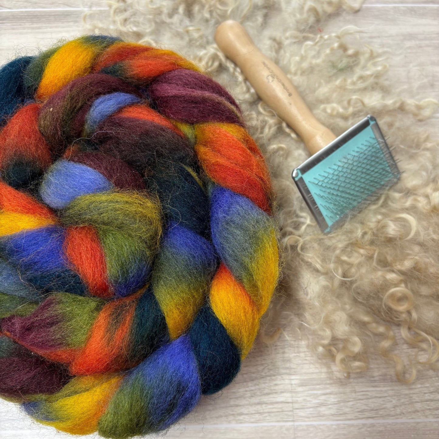 Neptune Wool Top - Multicolored - Combed Top - Wool Roving for Spinning wool or felting