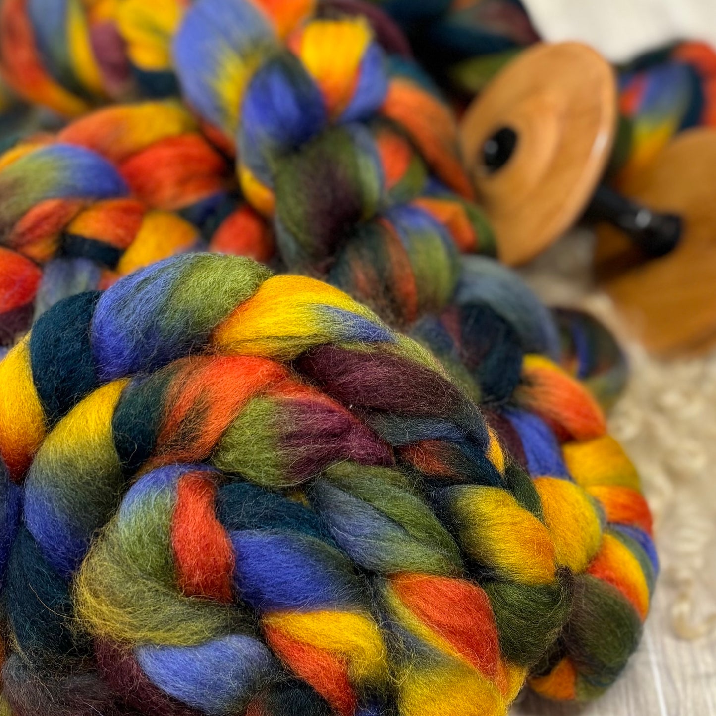 Neptune Wool Top - Multicolored - Combed Top - Wool Roving for Spinning wool or felting