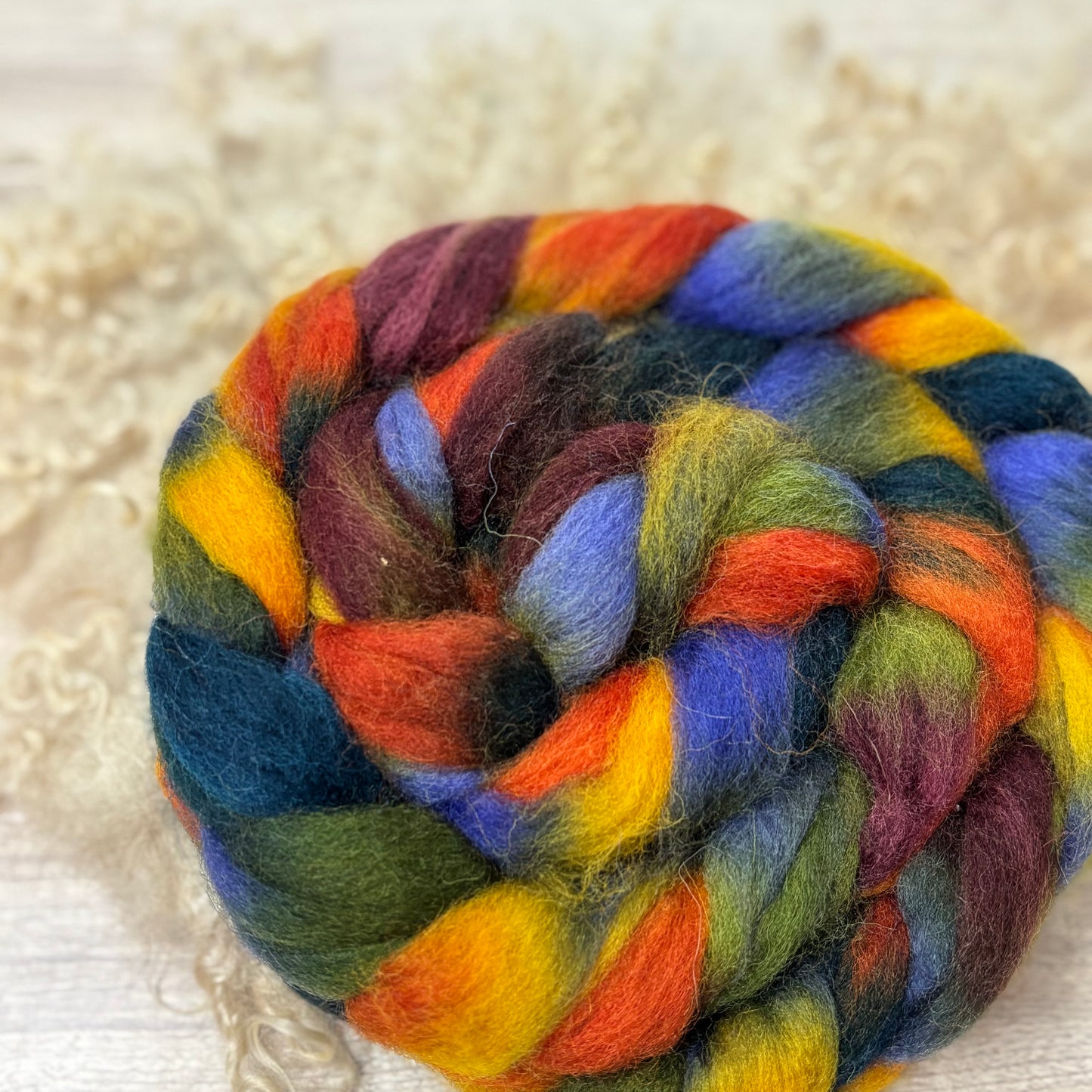 Neptune Wool Top - Multicolored - Combed Top - Wool Roving for Spinning wool or felting