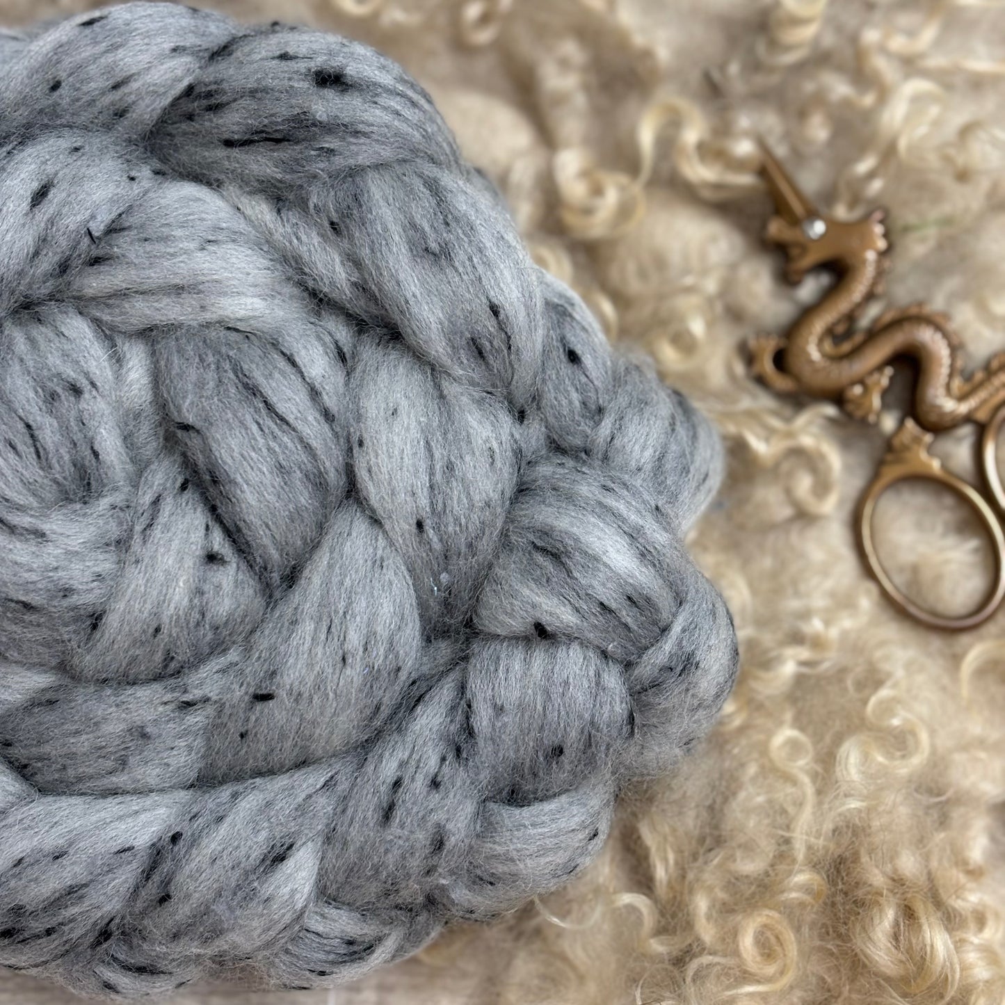Railway Grey Tweed Roving Combed Top for Spinning
