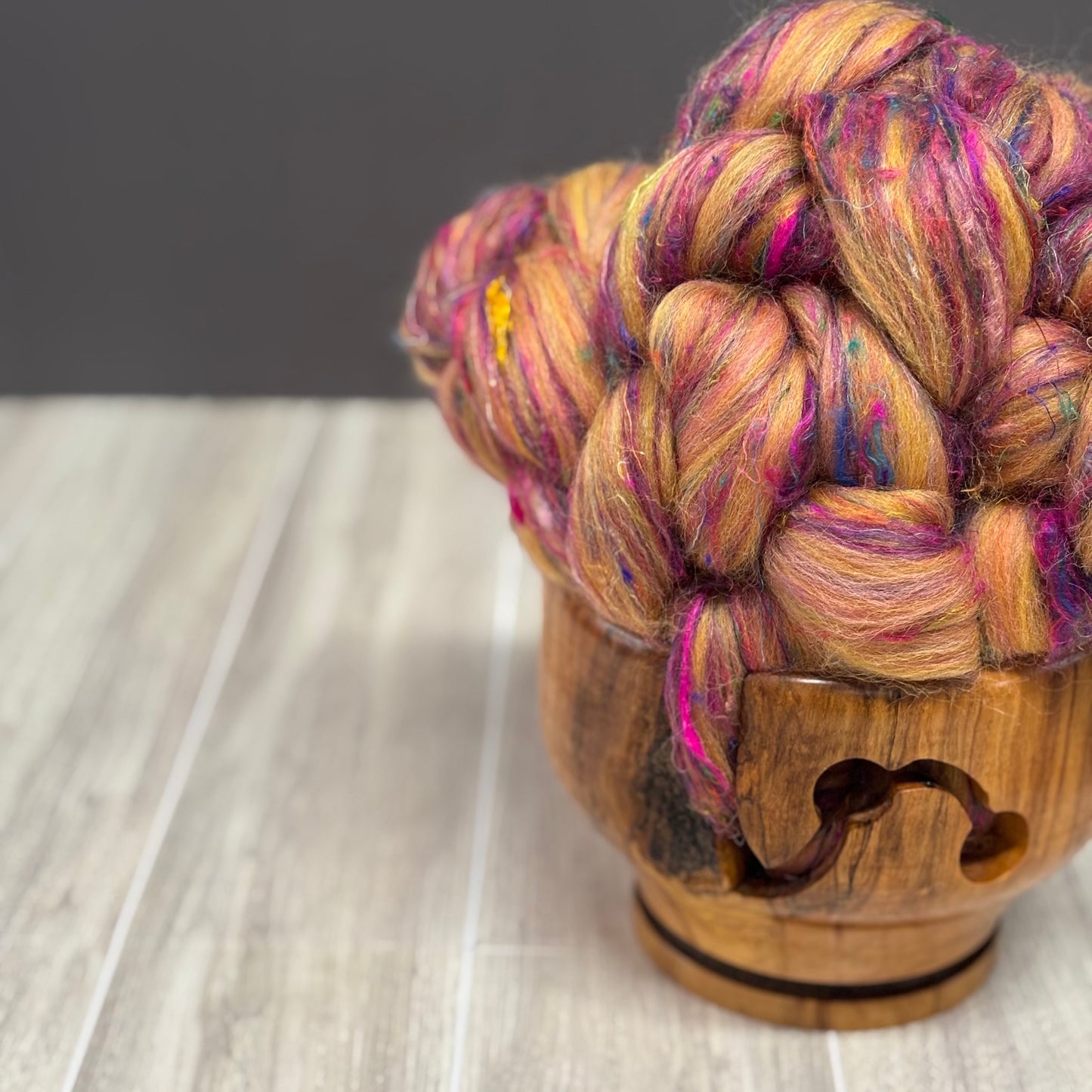 Retro - Recycled Wool & Sari Silk fiber for spinning