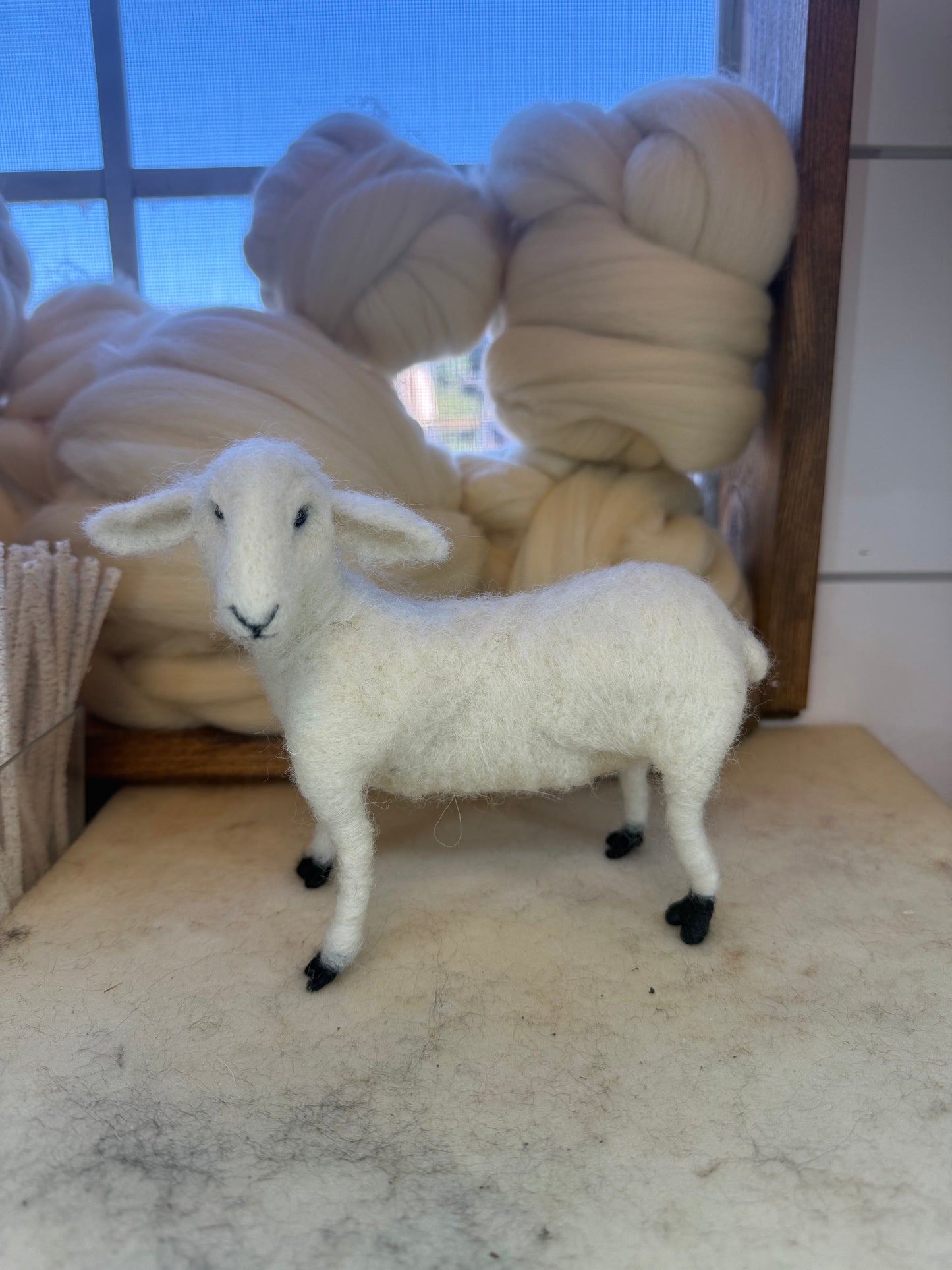 Spun & Done Quarterly Fiber Club - Learn Needle Felting with Adorable Sheep Kit